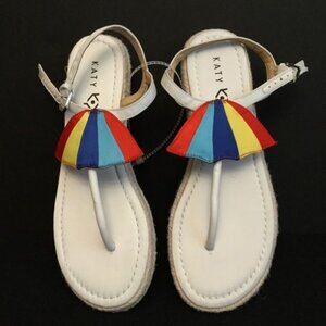 Katy Perry The Shay women’s umbrella thong sandals flip flops Rainbow Summer 7